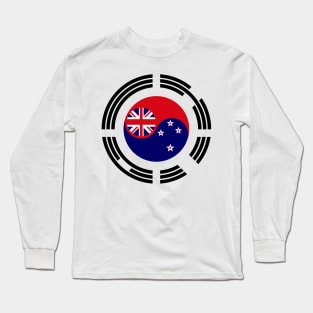 Korean New Zealander Multinational Patriot Flag Series Long Sleeve T-Shirt